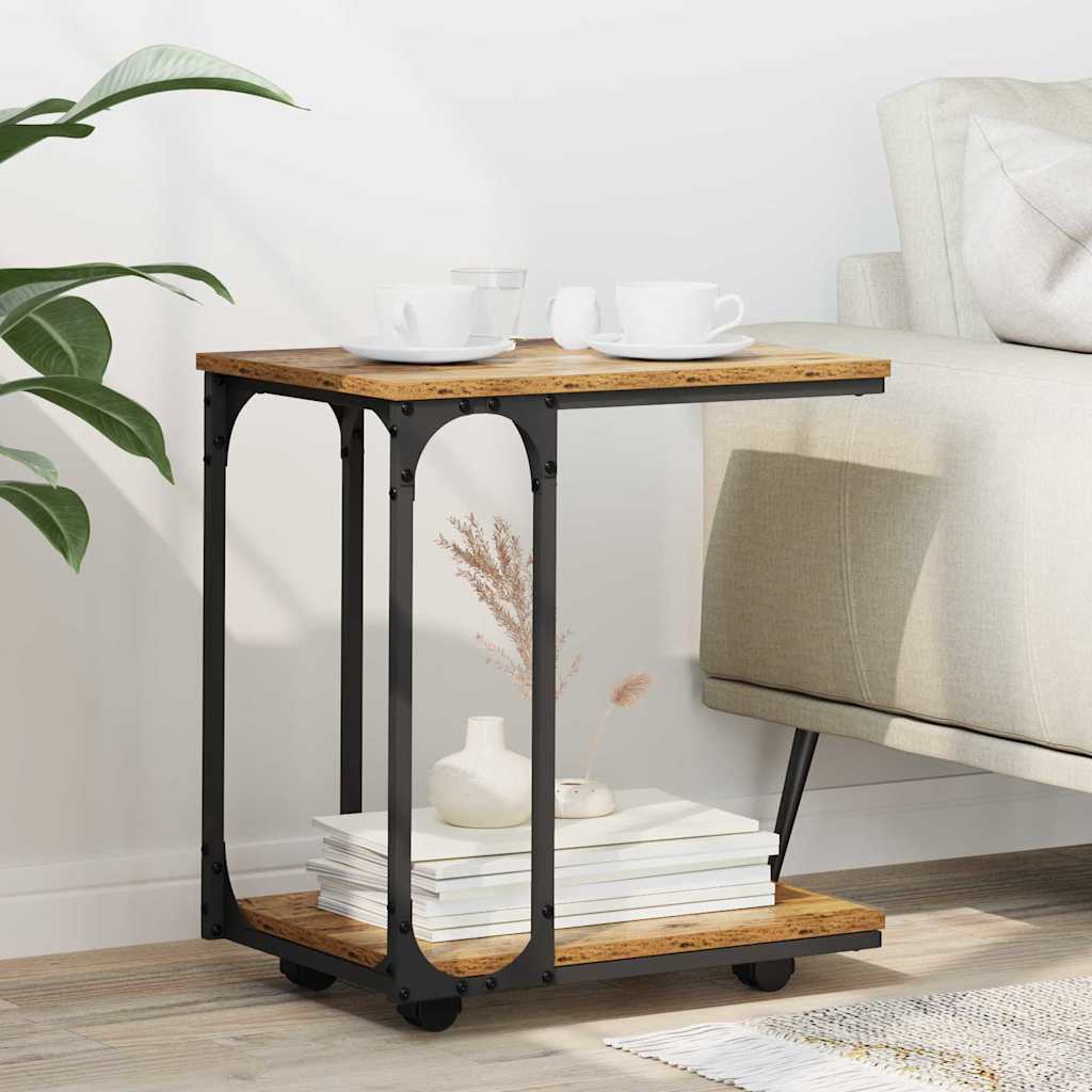 vidaXL Mesa lateral Madera vieja 50 x 35 x 55.5 cm