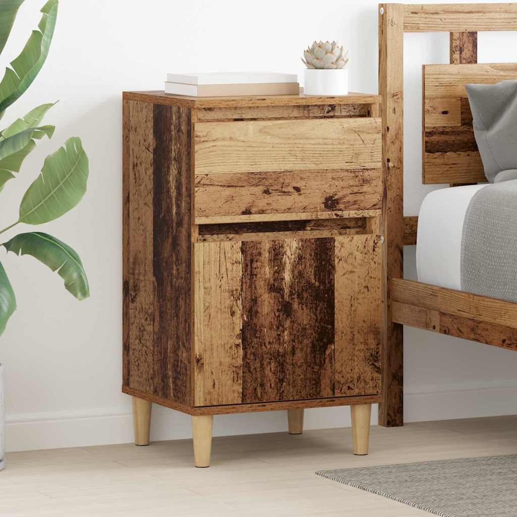 vidaXL Armario de Noche 2 uds. Madera vieja 40 x 35 x 70 cm
