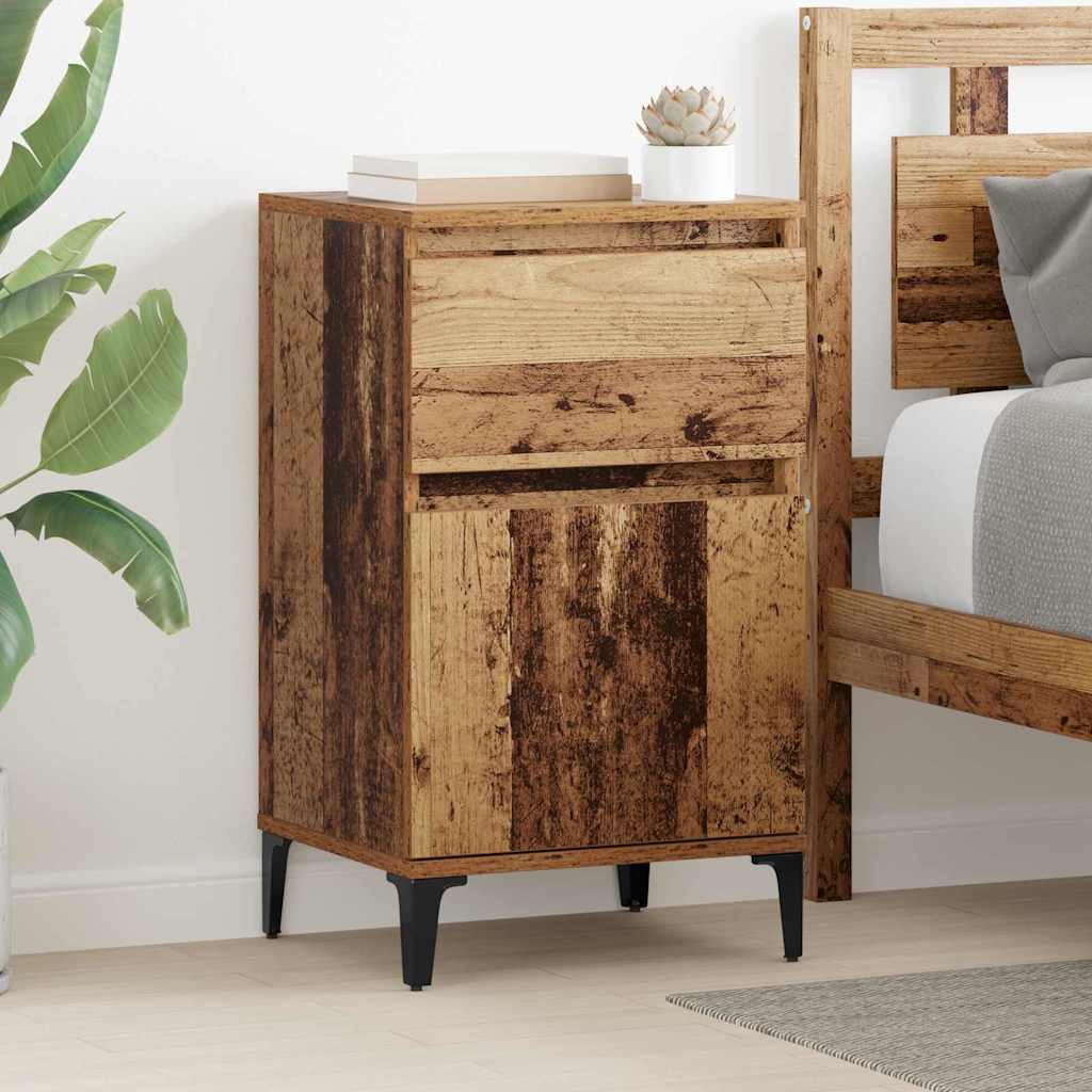 vidaXL Armario de Noche 2 uds. Madera vieja 40 x 35 x 70 cm