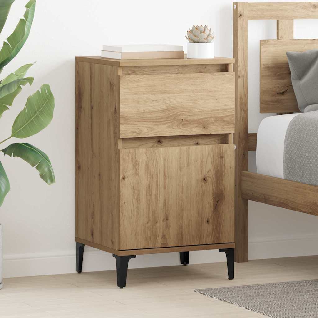 vidaXL Armario de Noche 2 uds. Roble artisan 40 x 35 x 70 cm