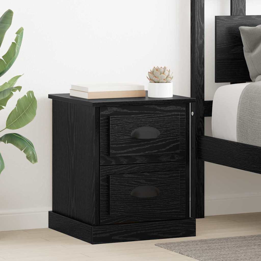 vidaXL Armario de Noche Roble Negro 39 x 39 x 47.5 cm
