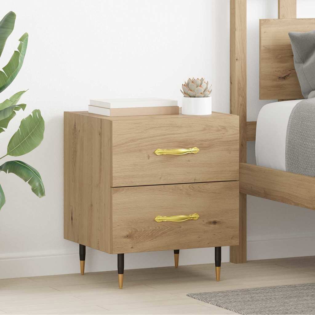 vidaXL Armario de Noche 2 uds. Roble artisan 40 x 35 x 47,5 cm