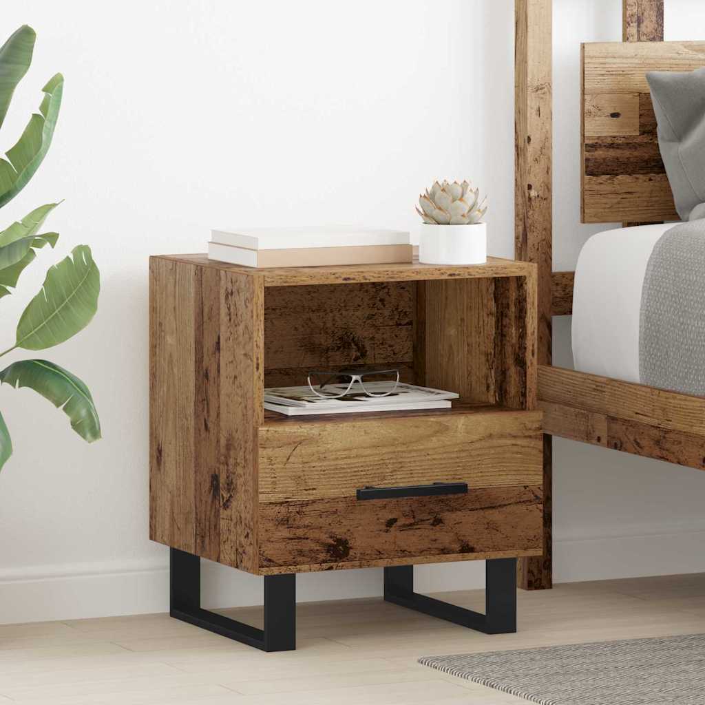vidaXL Armario de Noche Madera vieja 40 x 35 x 47,5 cm
