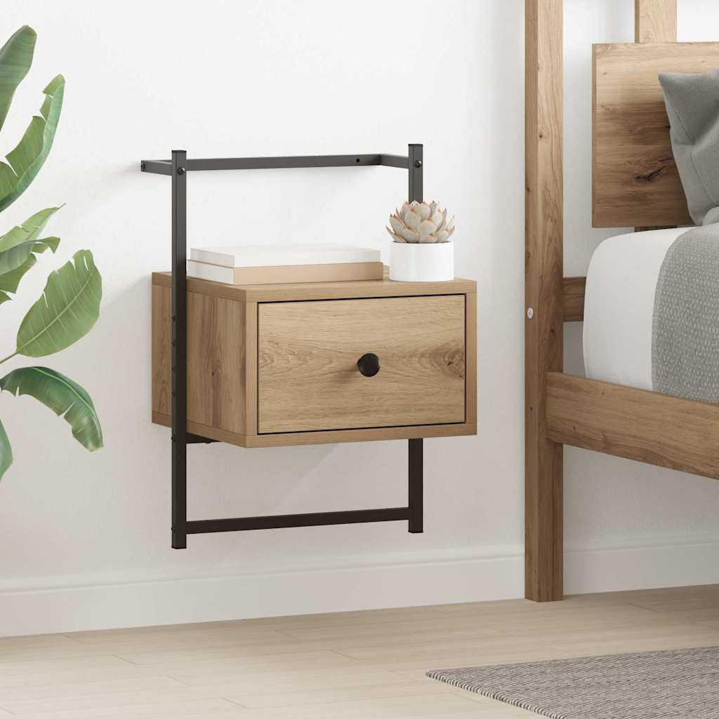 vidaXL Armario de Noche 2 uds. Roble artisan 35 x 30 x 51 cm