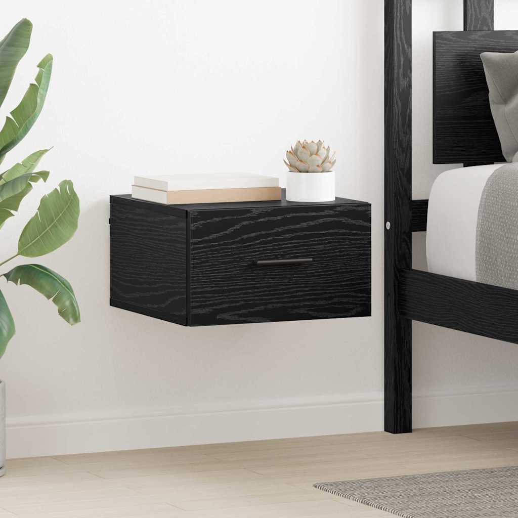 vidaXL Armario de Noche 2 uds. Roble negro 35 x 35 x 20 cm