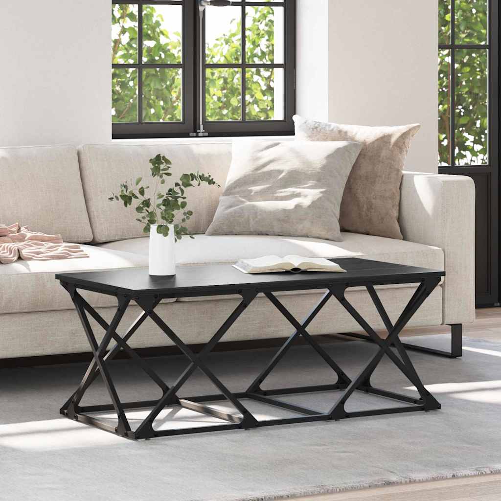 vidaXL Mesa de Café Roble Negro 100 x 49 x 40 cm Madera de ingeniería