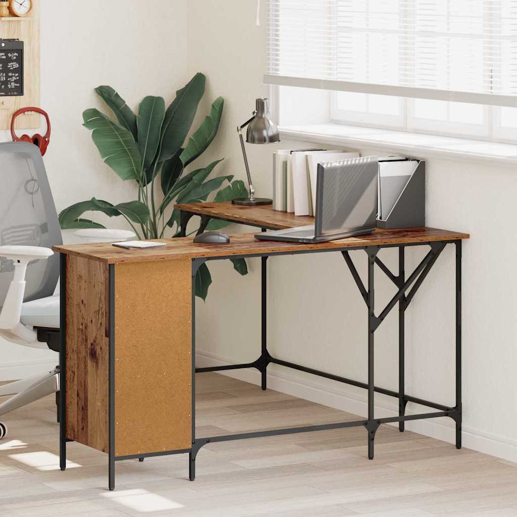 vidaXL Escritorio Madera Vieja Madera de ingeniería 141 x 141 x 75 cm