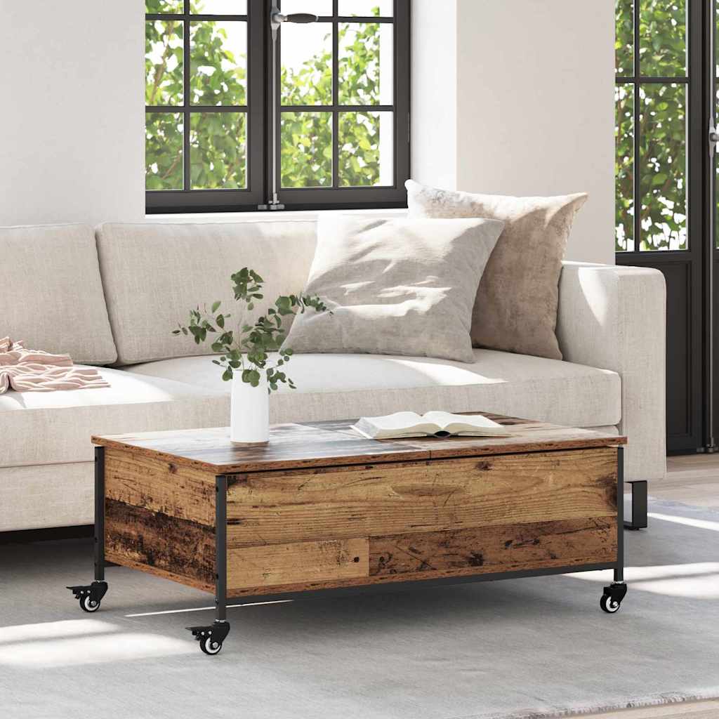 vidaXL Mesa de Café Madera envejecida 91 x 55 x 32 cm