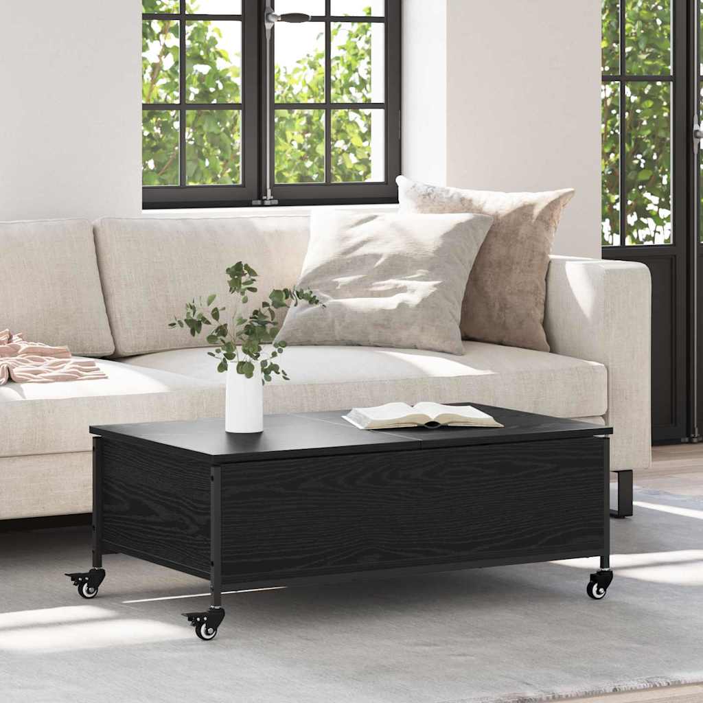 vidaXL Mesa de Café Roble Negro 91 x 55 x 32 cm Madera de ingeniería