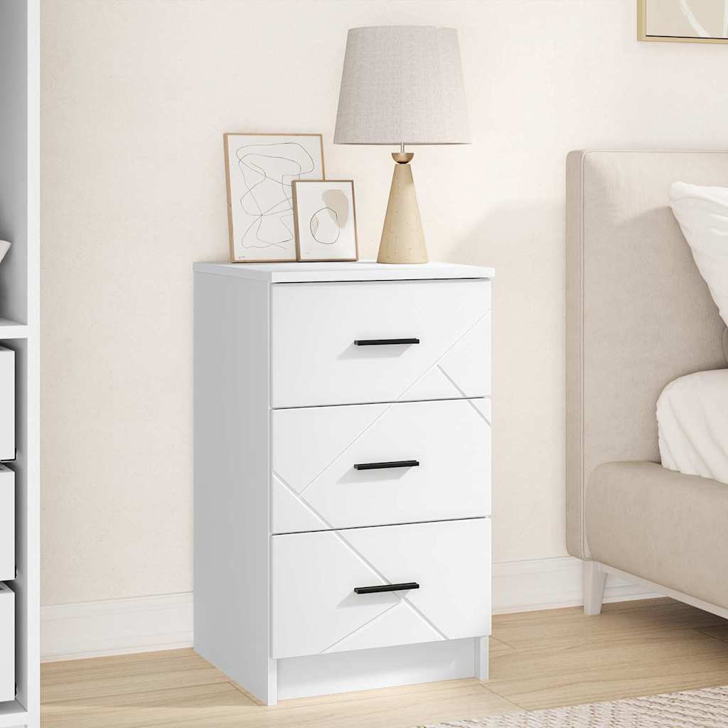 vidaXL Armario de Noche Blanco 38 x 38 x 66 cm Madera de ingeniería