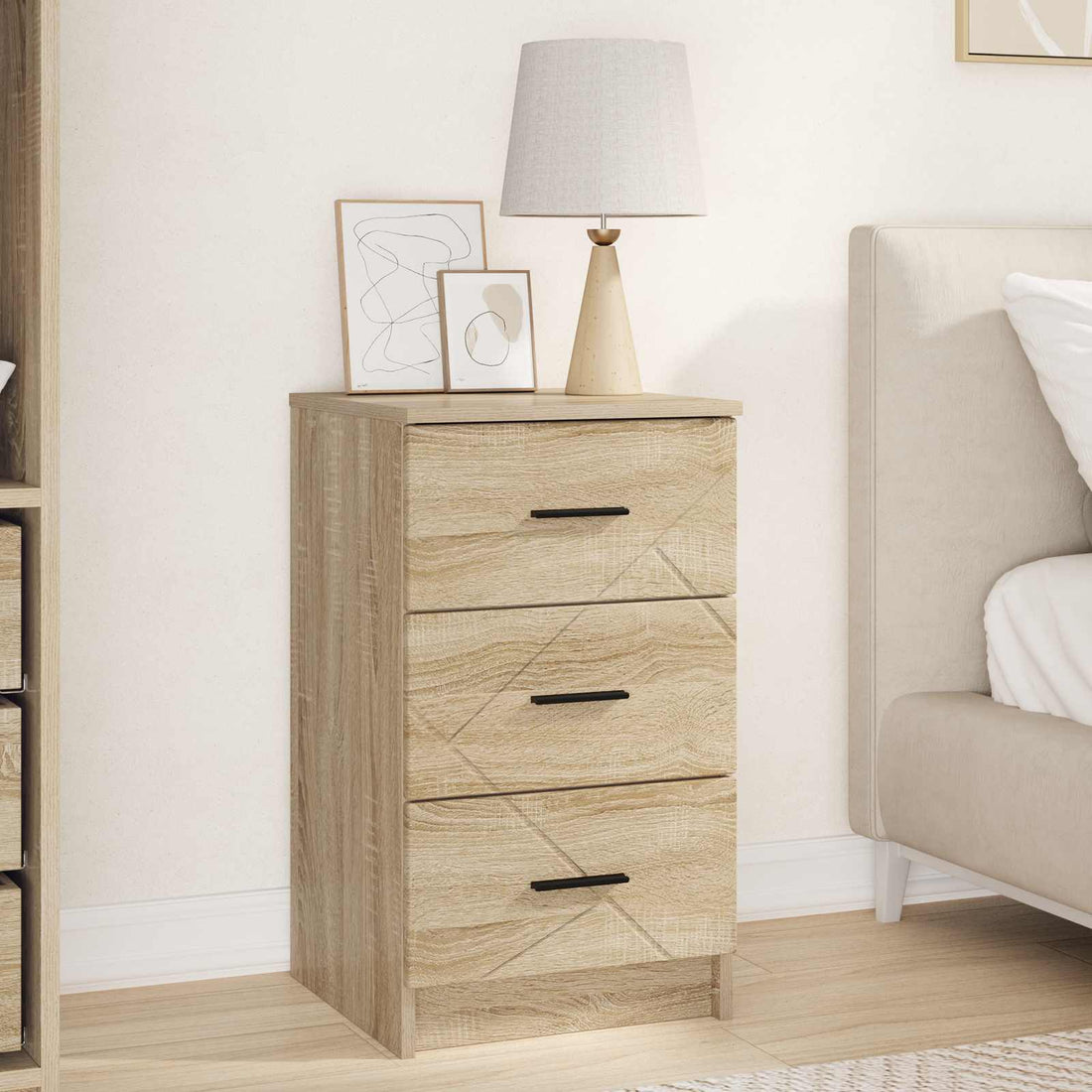 vidaXL Armario de Noche Roble Sonoma 38 x 38 x 66 cm