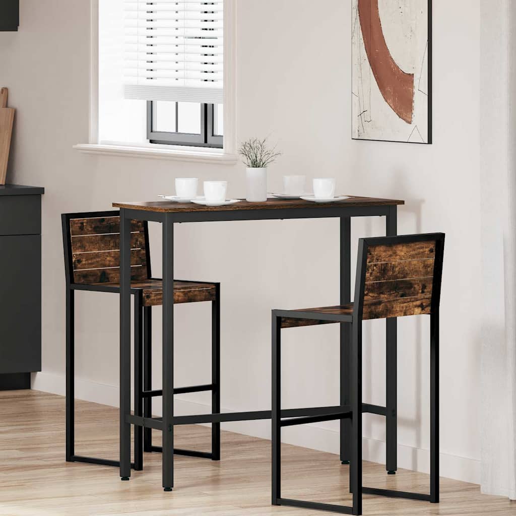 vidaXL Mesa Roble ahumado 100 x 40 x 100,5 cm