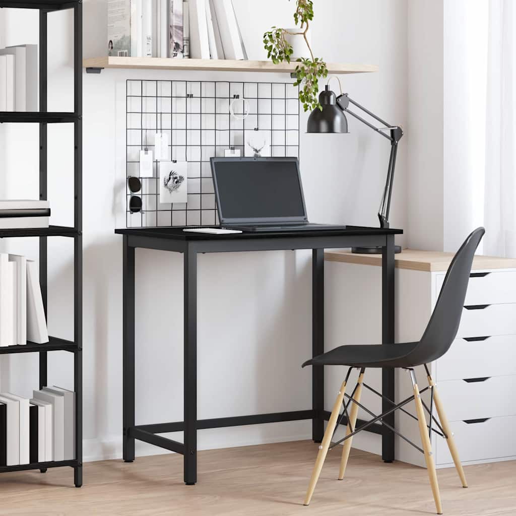 vidaXL Mesa Roble Negro 100 x 50 x 76,5 cm