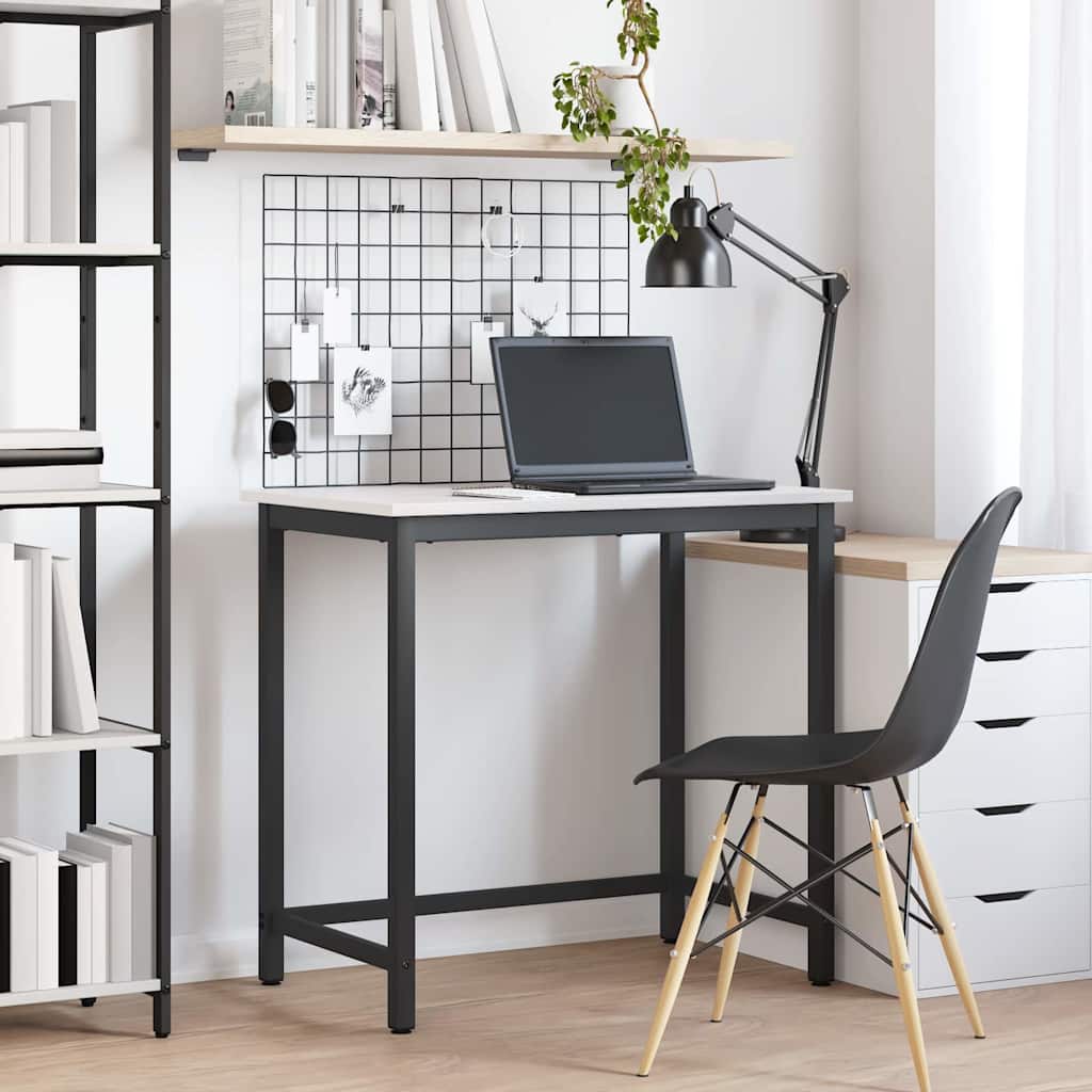 vidaXL Mesa 80 x 50 x 77 cm Madera Ingenierizada y Acero