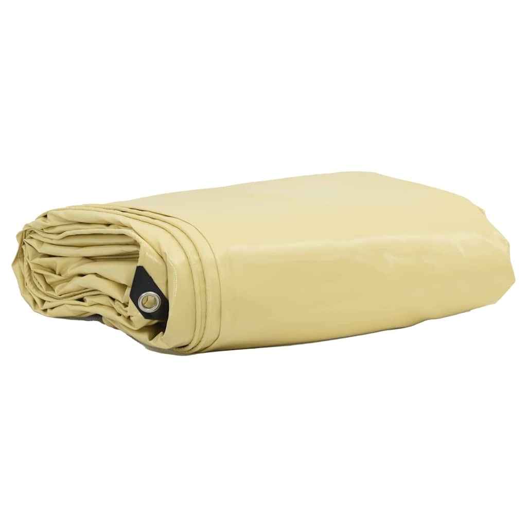 vidaXL Lona 650g / m² Beige 4 x 5 m Lona con recubrimiento de PVC
