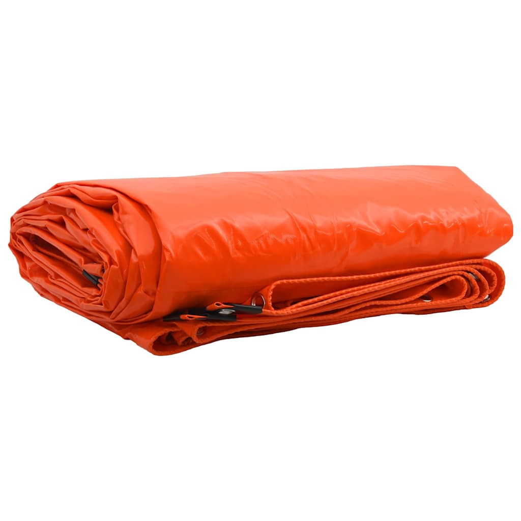 vidaXL Lona 650g / m² Naranja 4 x 5 m Lona con recubrimiento de PVC