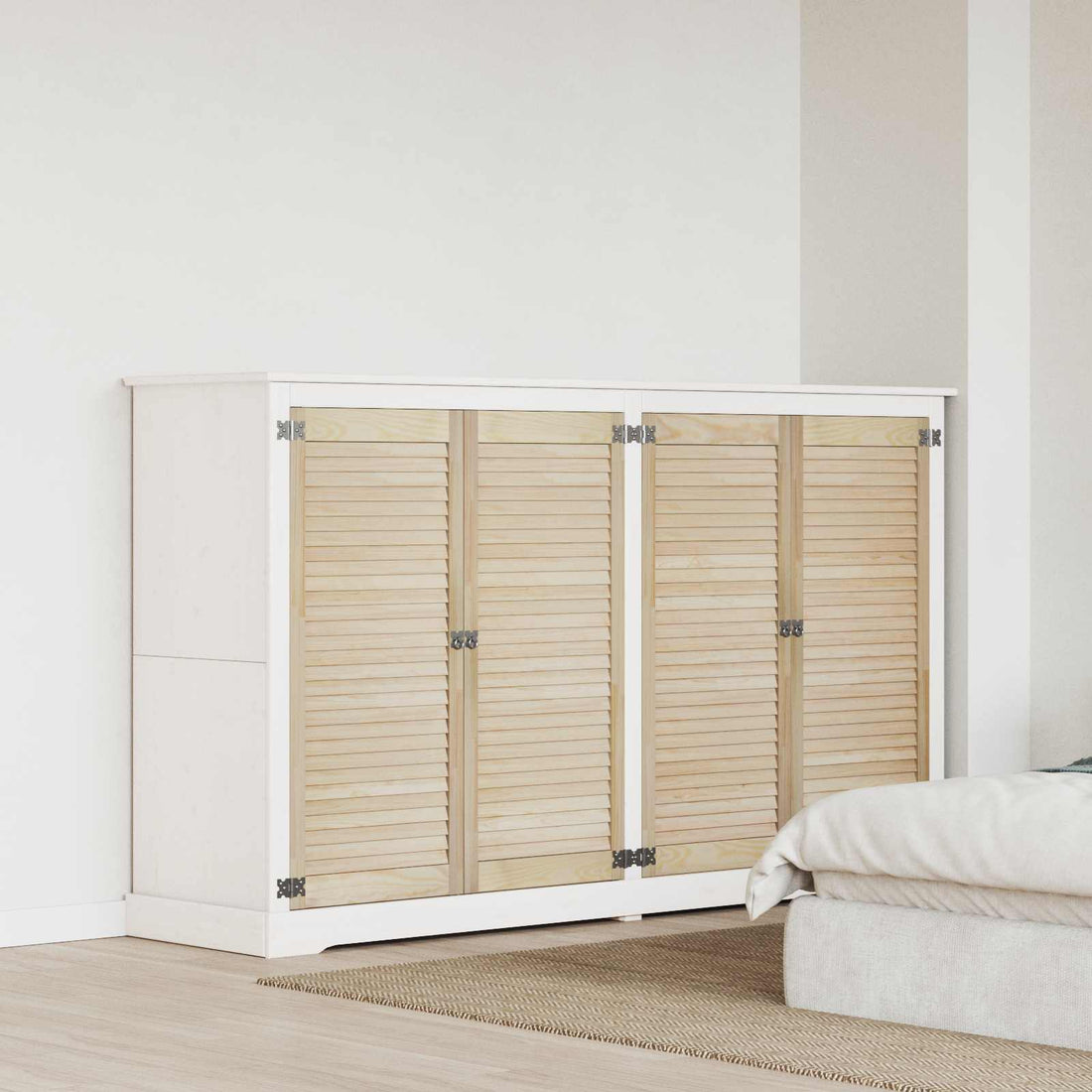 vidaXL Puerta de Armario con puerta 4 uds. Natural 110 x 49,5 cm