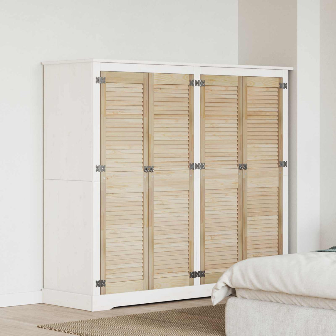 vidaXL Puerta de Armario con puerta 4 uds. Natural 140,5 x 39,5 cm