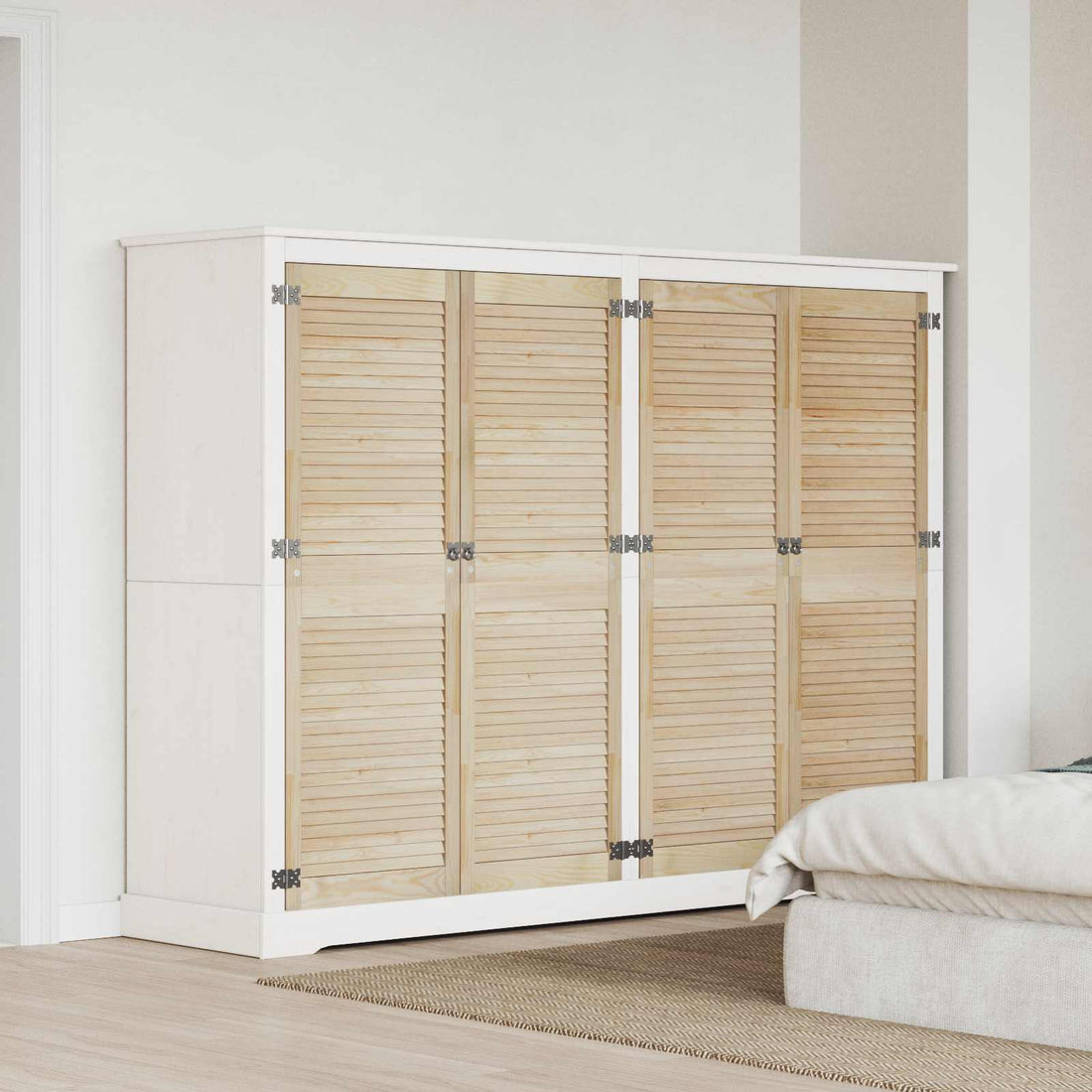 vidaXL Puerta de Armario con puerta 4 uds. Natural 140,5 x 49,5 cm