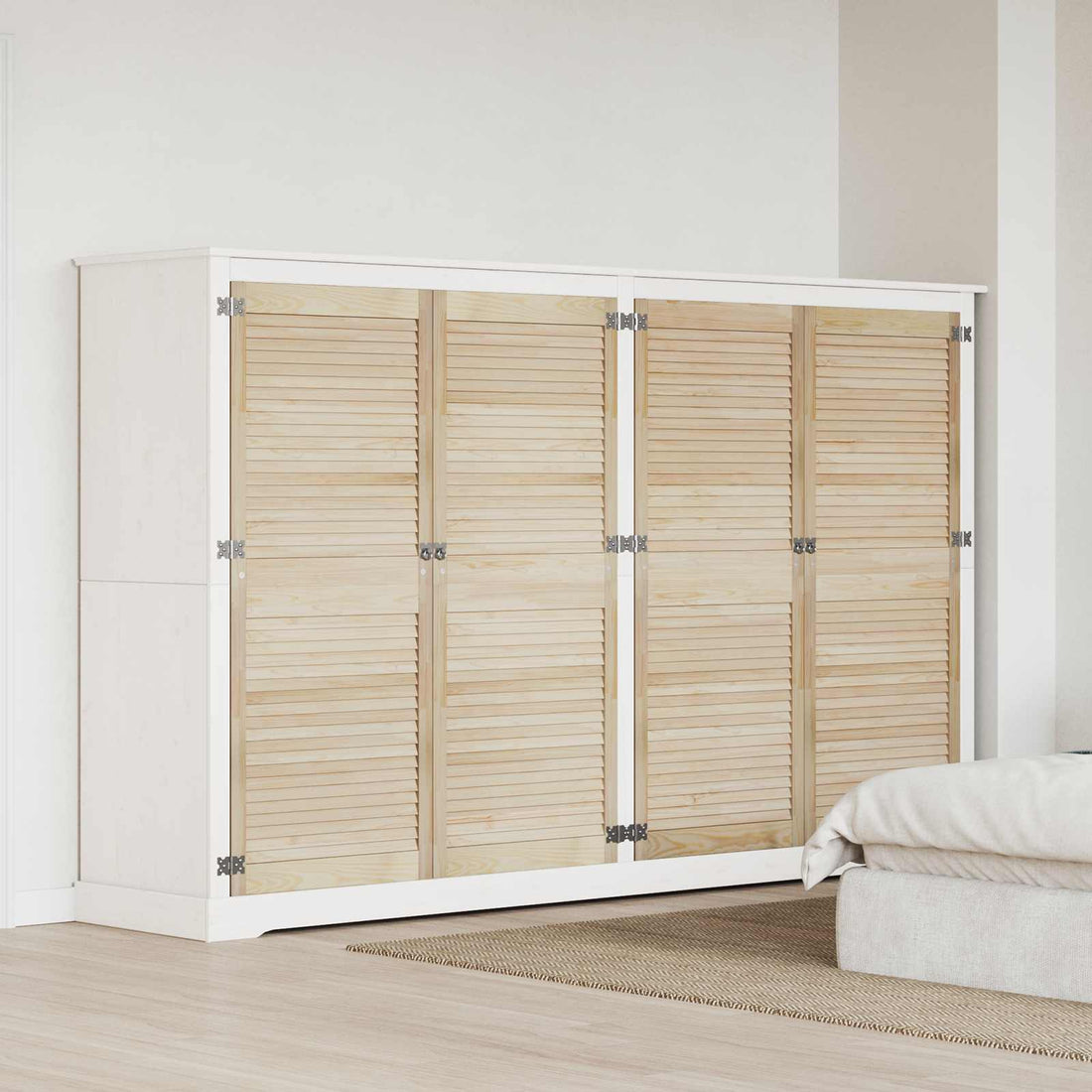 vidaXL Puerta de Armario con puerta 4 uds. Natural 140,5 x 59,5 cm