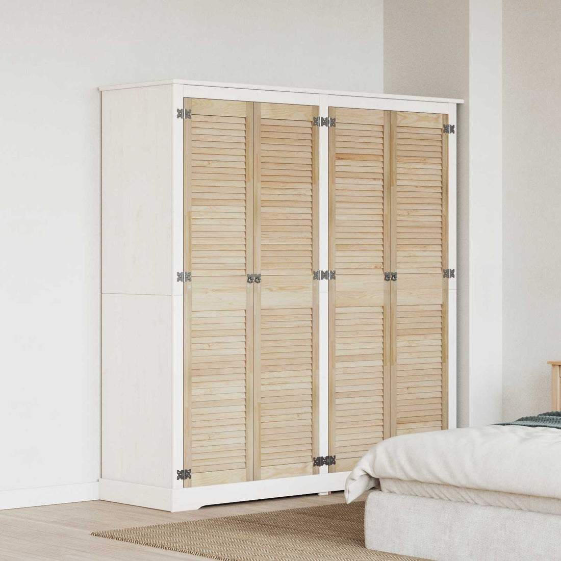 vidaXL Puerta de Armario con puerta 4 uds. Natural 170 x 39,5 cm