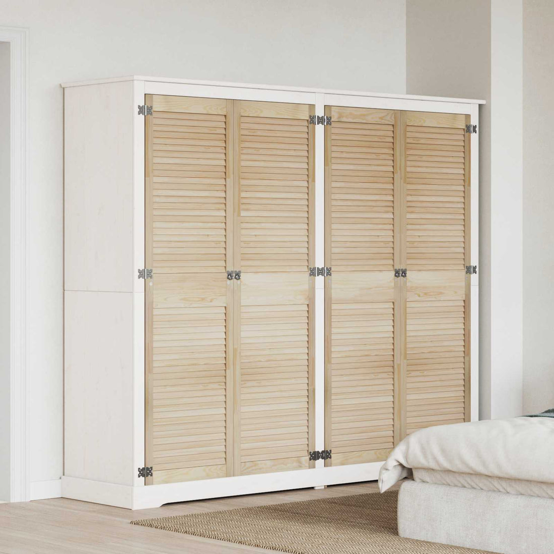 vidaXL Puerta de Armario con puerta 4 uds. Natural 201 x 49,5 cm