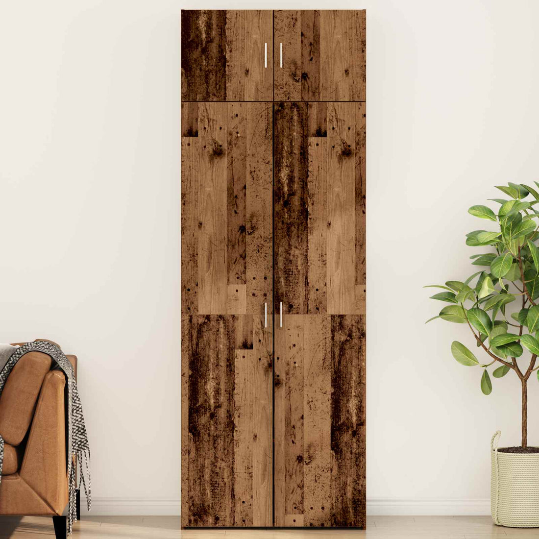 vidaXL Armario de almacenamiento 2 uds. Madera vieja