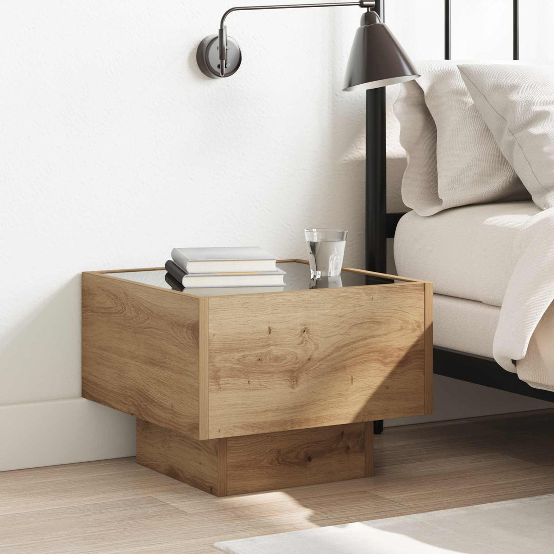 vidaXL Mesa de Café Roble artisan 40 x 40 x 30 cm Madera de ingeniería