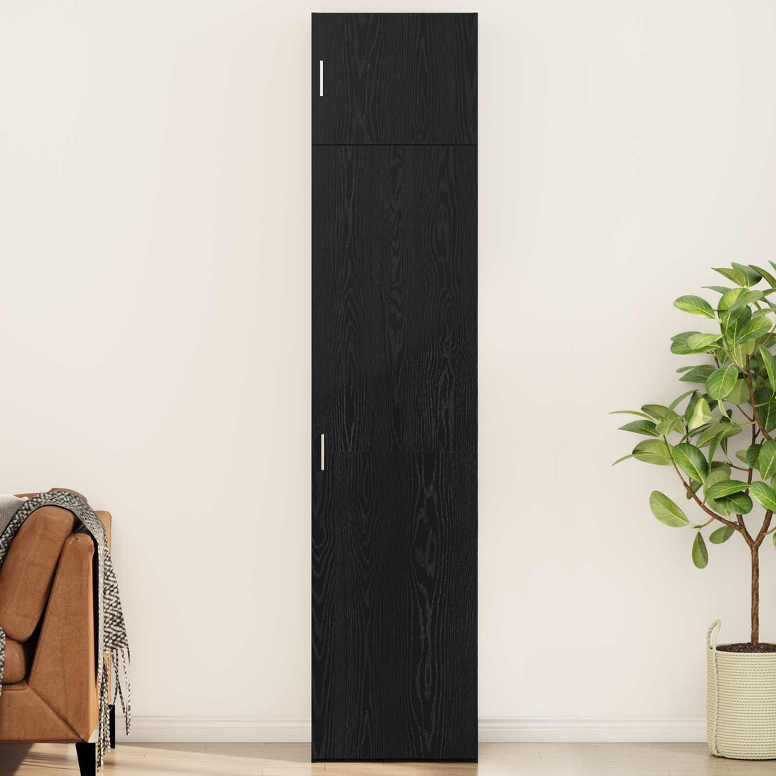 vidaXL Aparador 2 uds. Roble Negro 50 x 41 x 225 cm