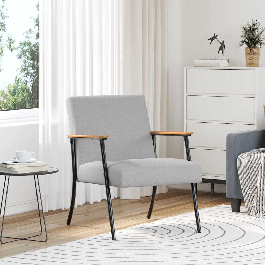 vidaXL sillón Gris Nube tela
