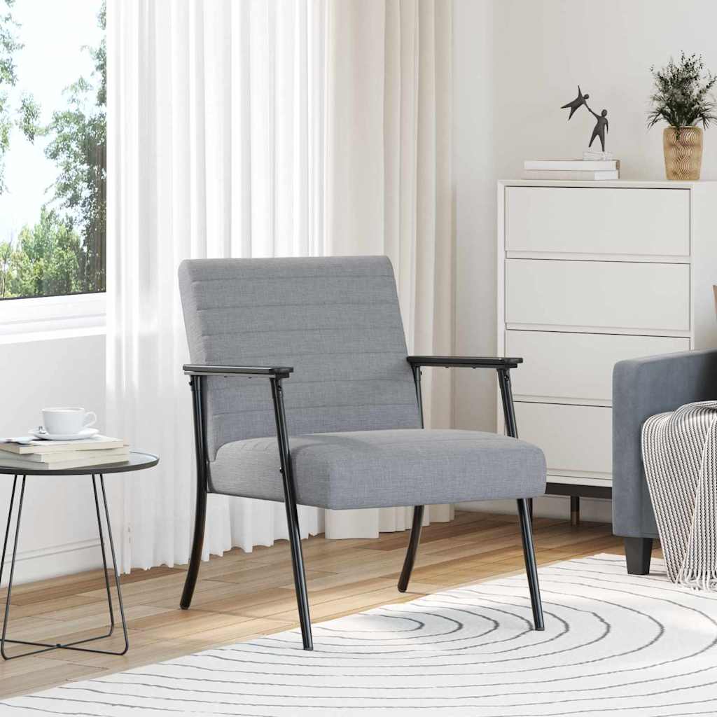vidaXL sillón Gris Claro 59 x 75 x 78 cm tela