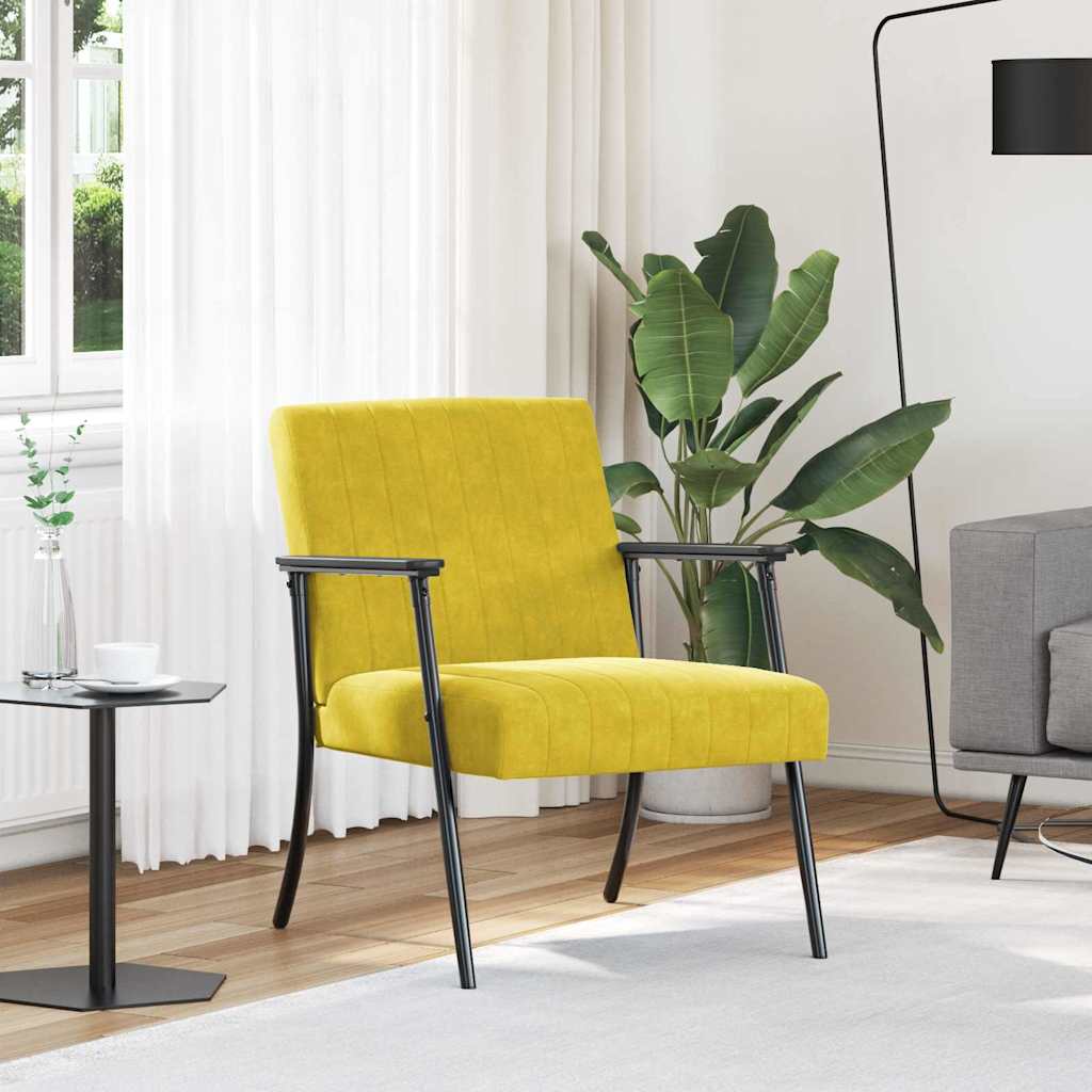 vidaXL sillón Amarillo Terciopelo