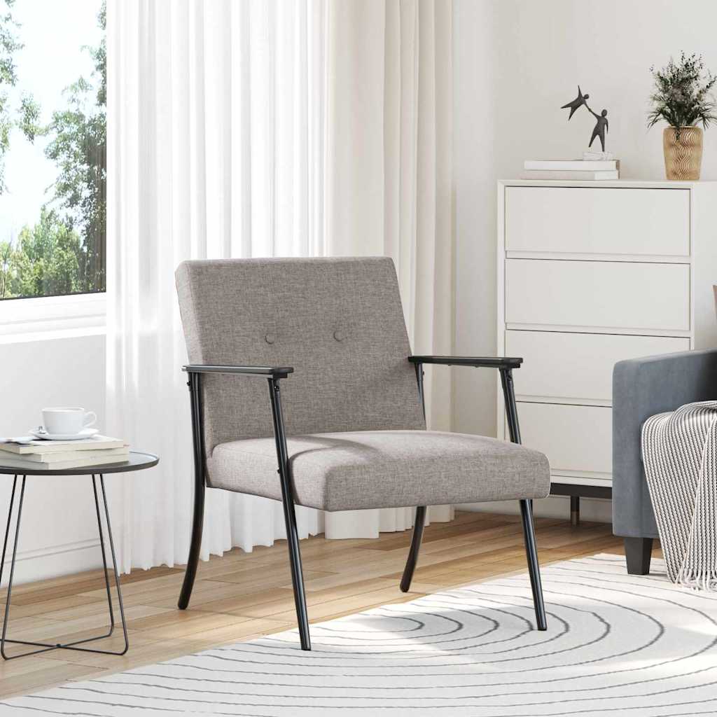 vidaXL sillón Taupé tela
