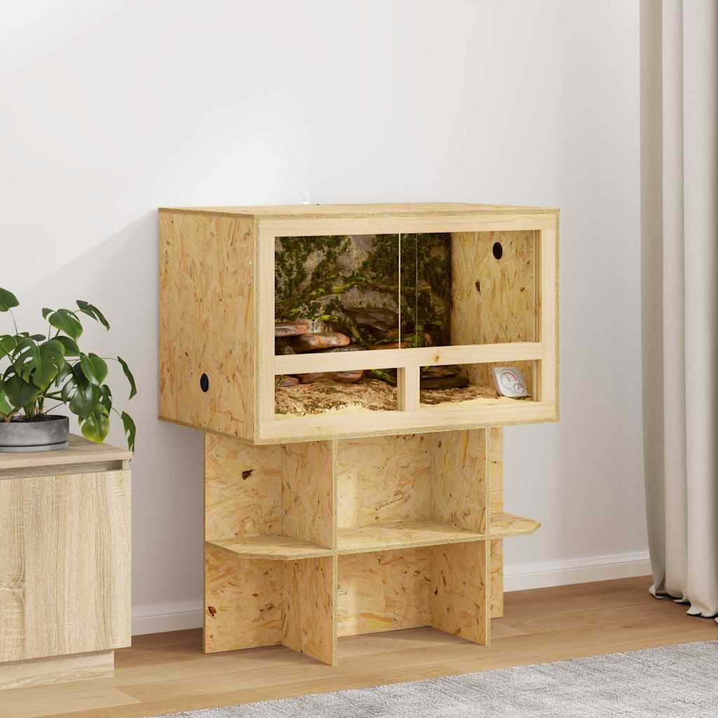 vidaXL Terrario Marrón 80 x 50 x 50 cm OSB