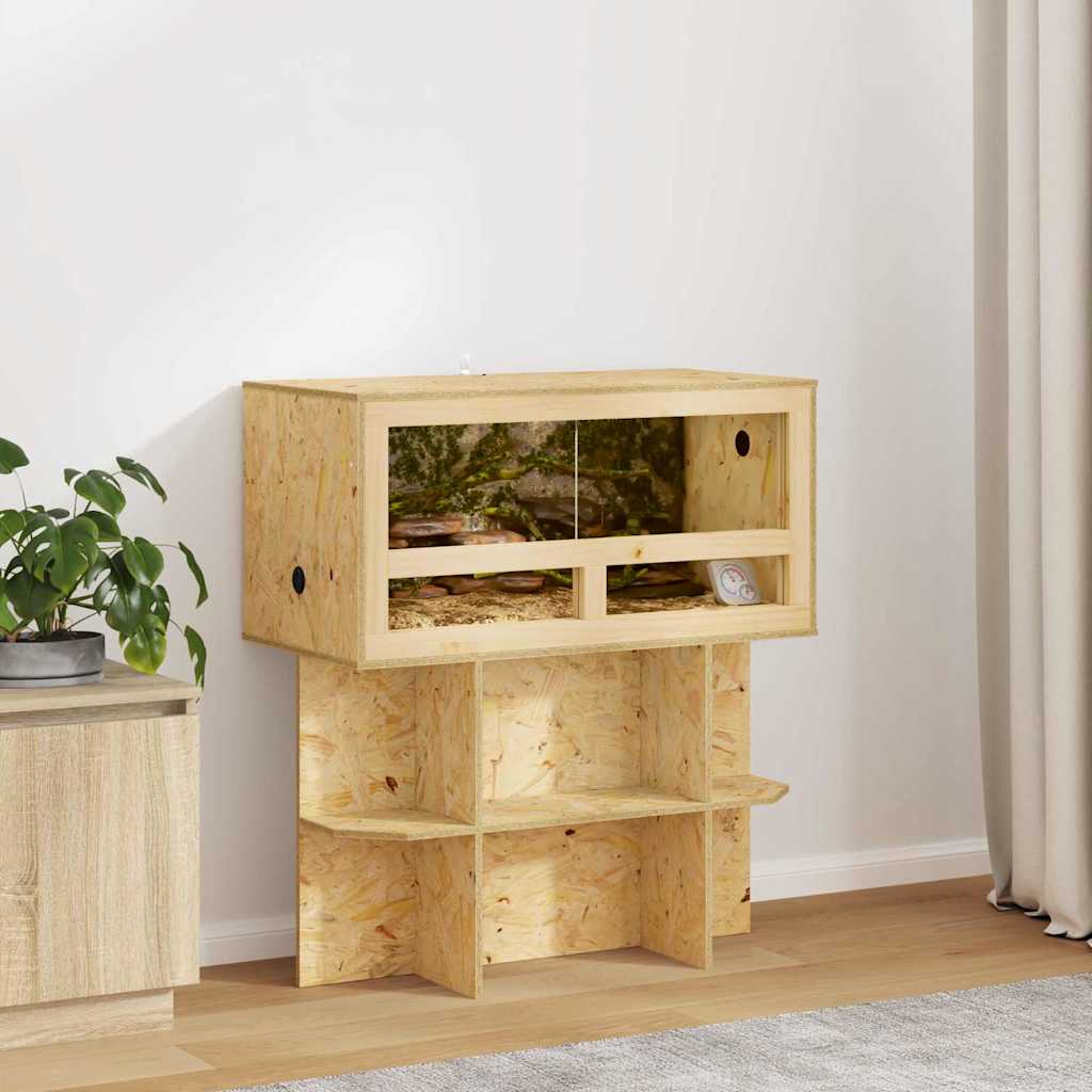 vidaXL Terrario Marrón 80 x 40 x 40 cm OSB