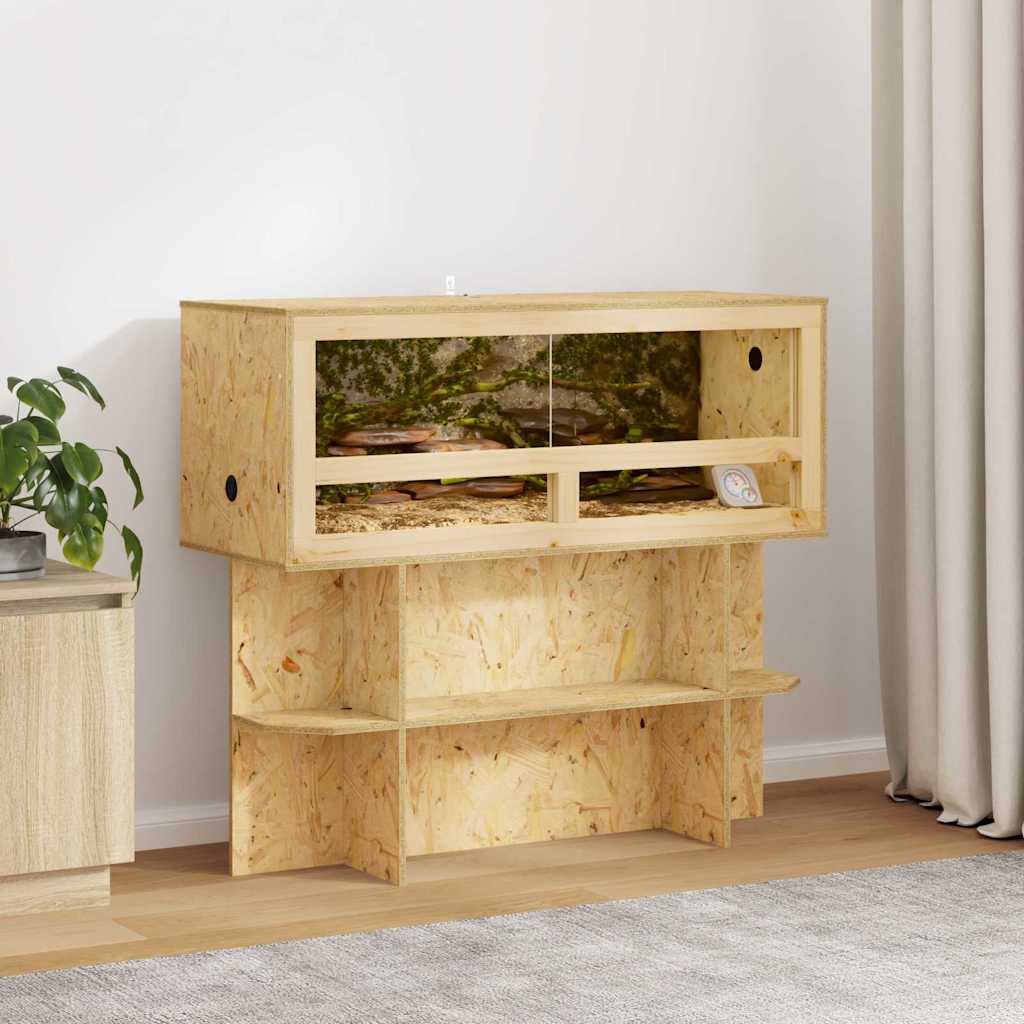 vidaXL Base de Terrario con estante Marrón 100 x 40 x 50 cm OSB