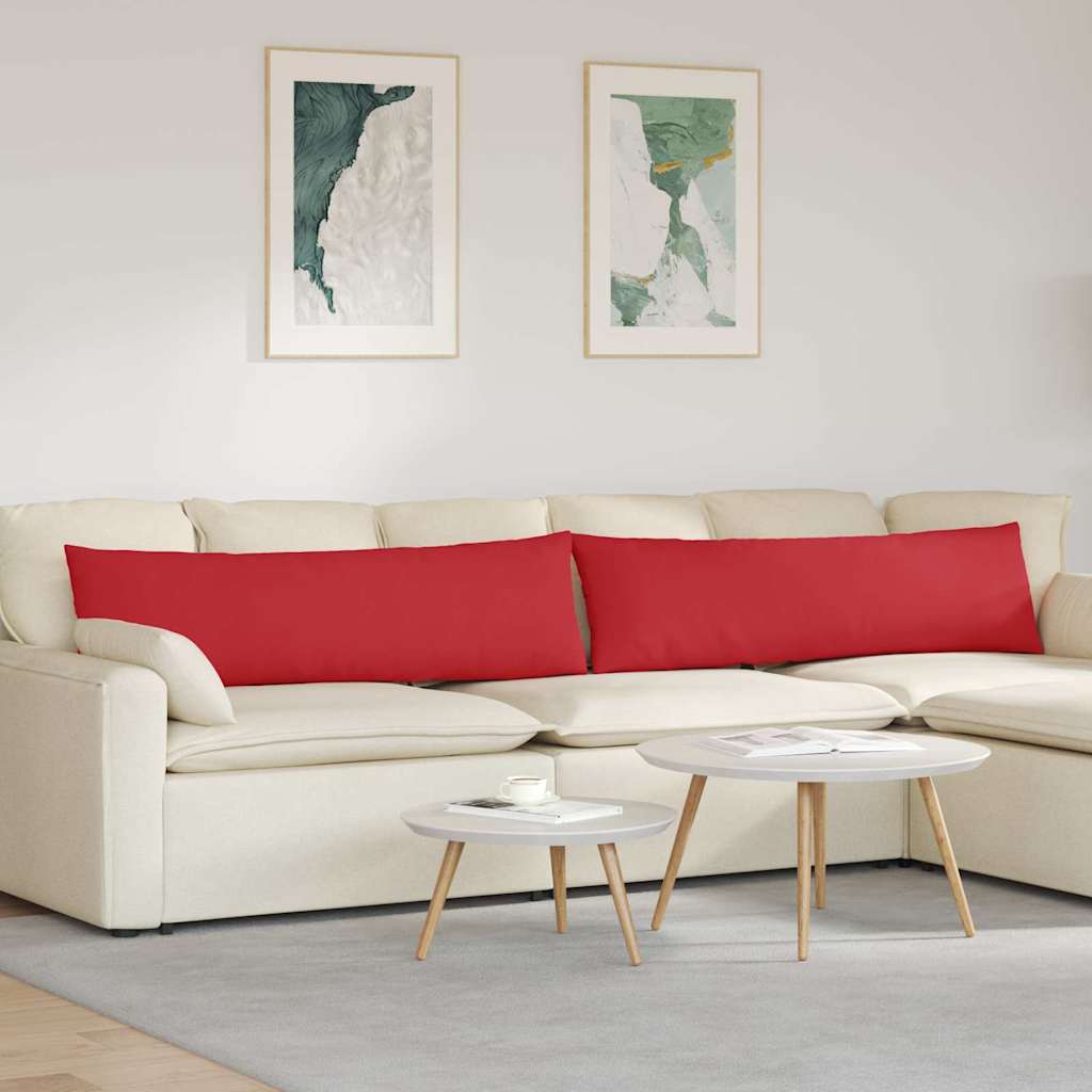 vidaXL Cojines de sofá 2 uds. tela Rojo 145 x 40 cm