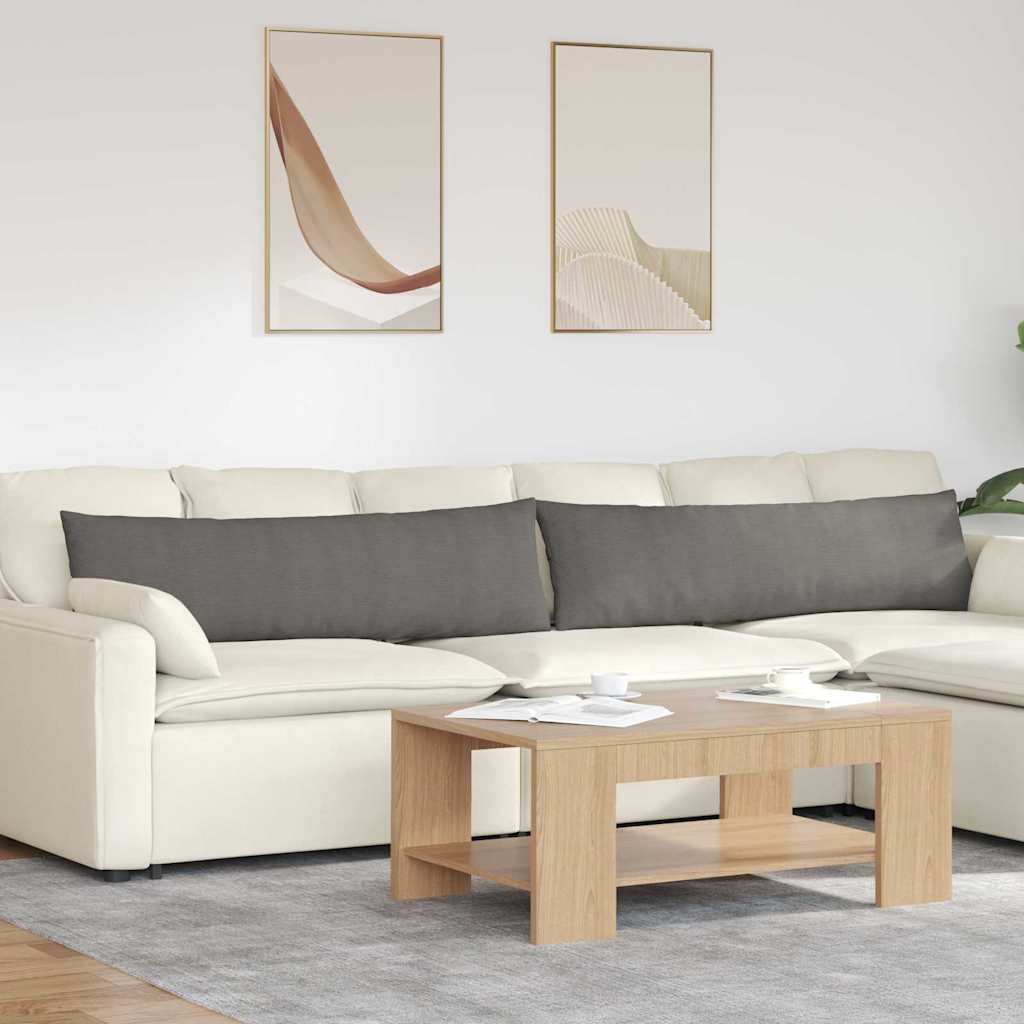 vidaXL Cojines de sofá 2 pcs Gris Claro 145 x 40 cm Tela de pana