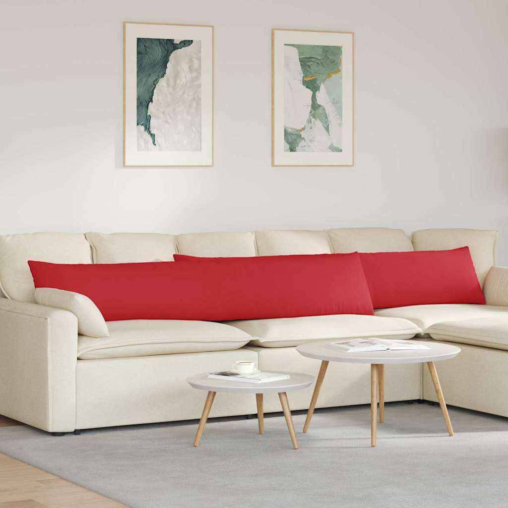 vidaXL Cojines de sofá 2 uds. tela Rojo 200 x 40 cm