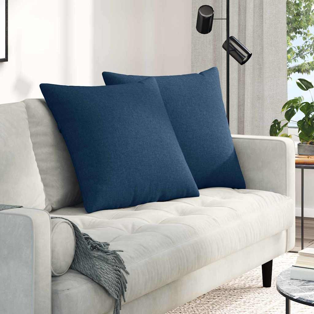 vidaXL Cojines de sofá 2 uds. tela Azul 60 x 60 cm
