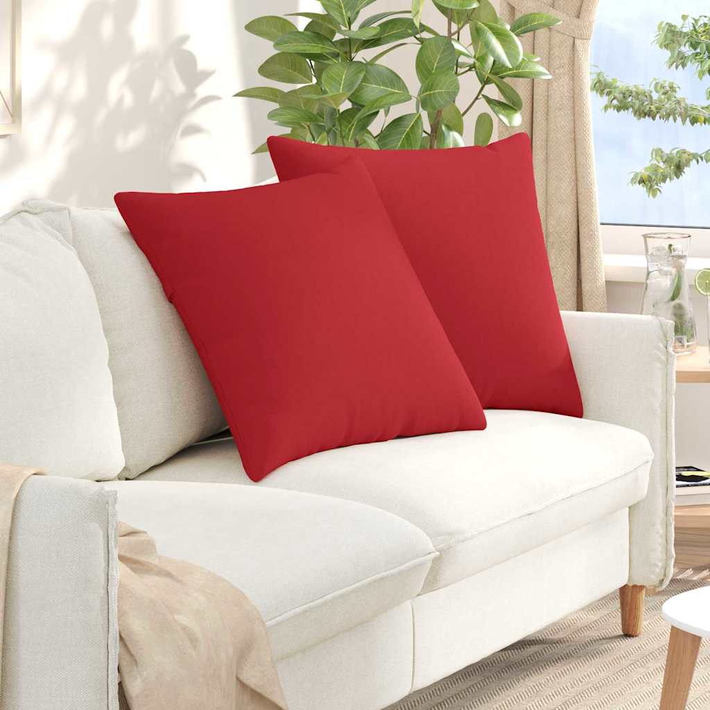 vidaXL Cojines de sofá 2 uds. tela Rojo 60 x 60 cm