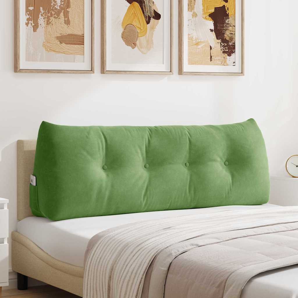 vidaXL Cojín de Espalda Verde claro 140 x 24 x 50 cm Terciopelo