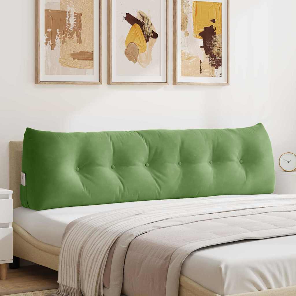 vidaXL Cojín de Espalda Verde claro 180 x 24 x 50 cm Terciopelo