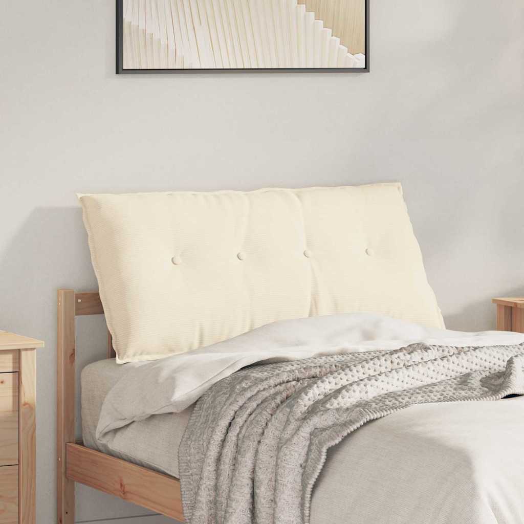 vidaXL Cojín de Espalda Crema 100 x 50 cm Tela de Pana
