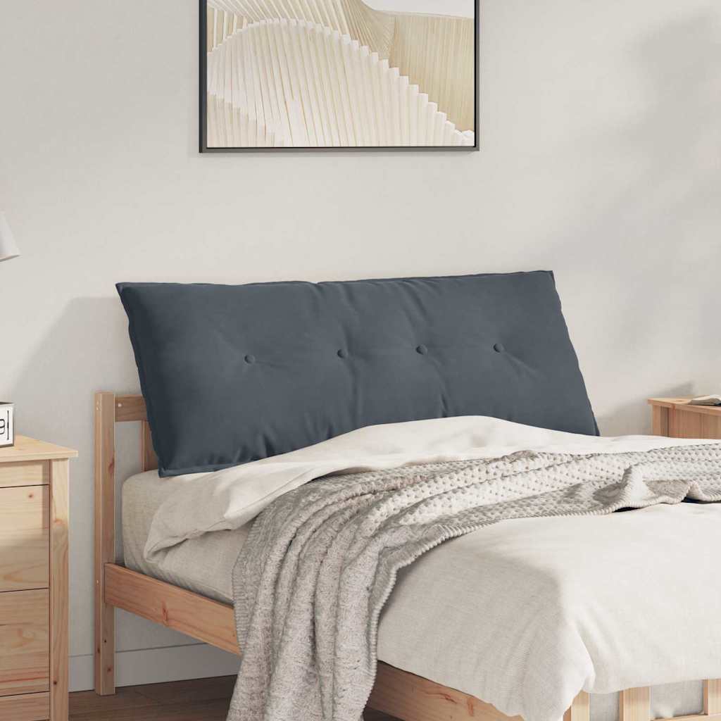 vidaXL Cojín de Espalda Gris oscuro 120 x 50 cm Tela de Pana