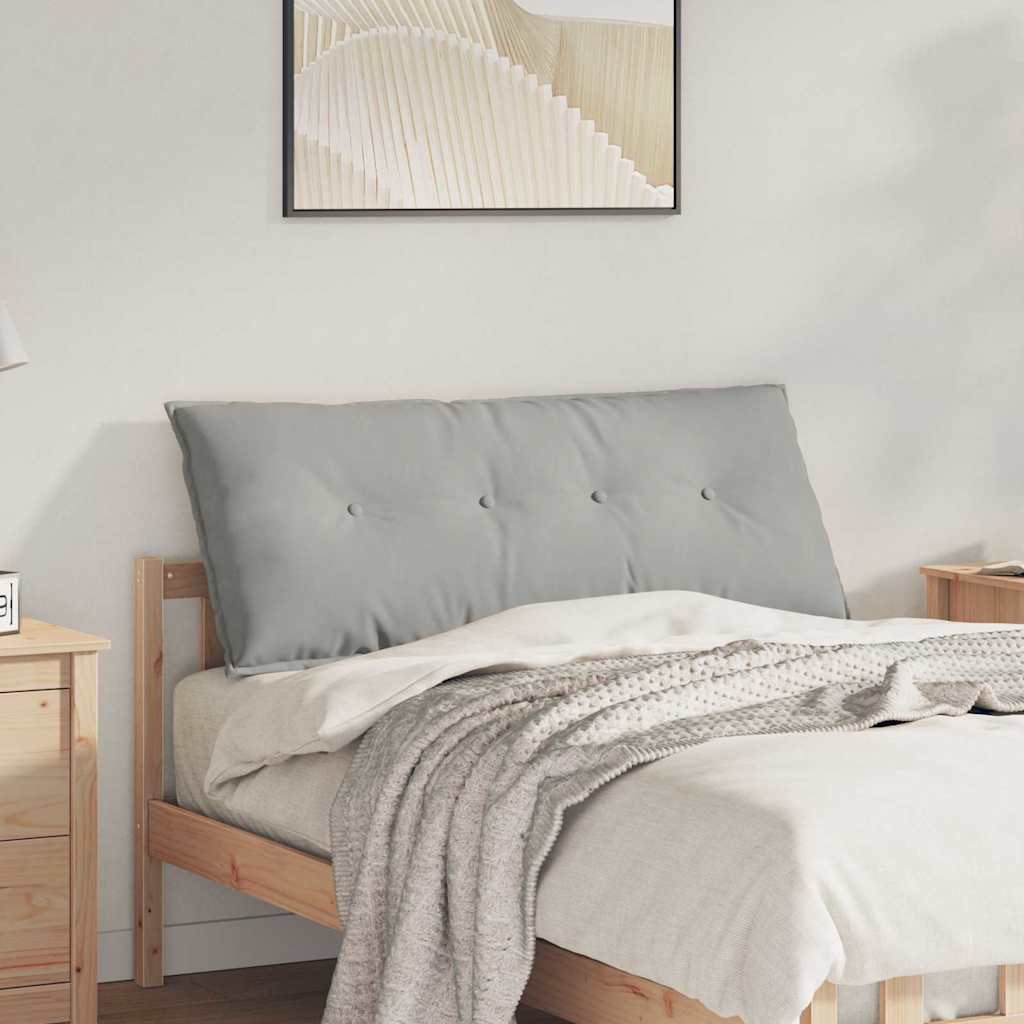 vidaXL Cojín de Espalda Gris Claro 120 x 50 cm Tela de microfibra