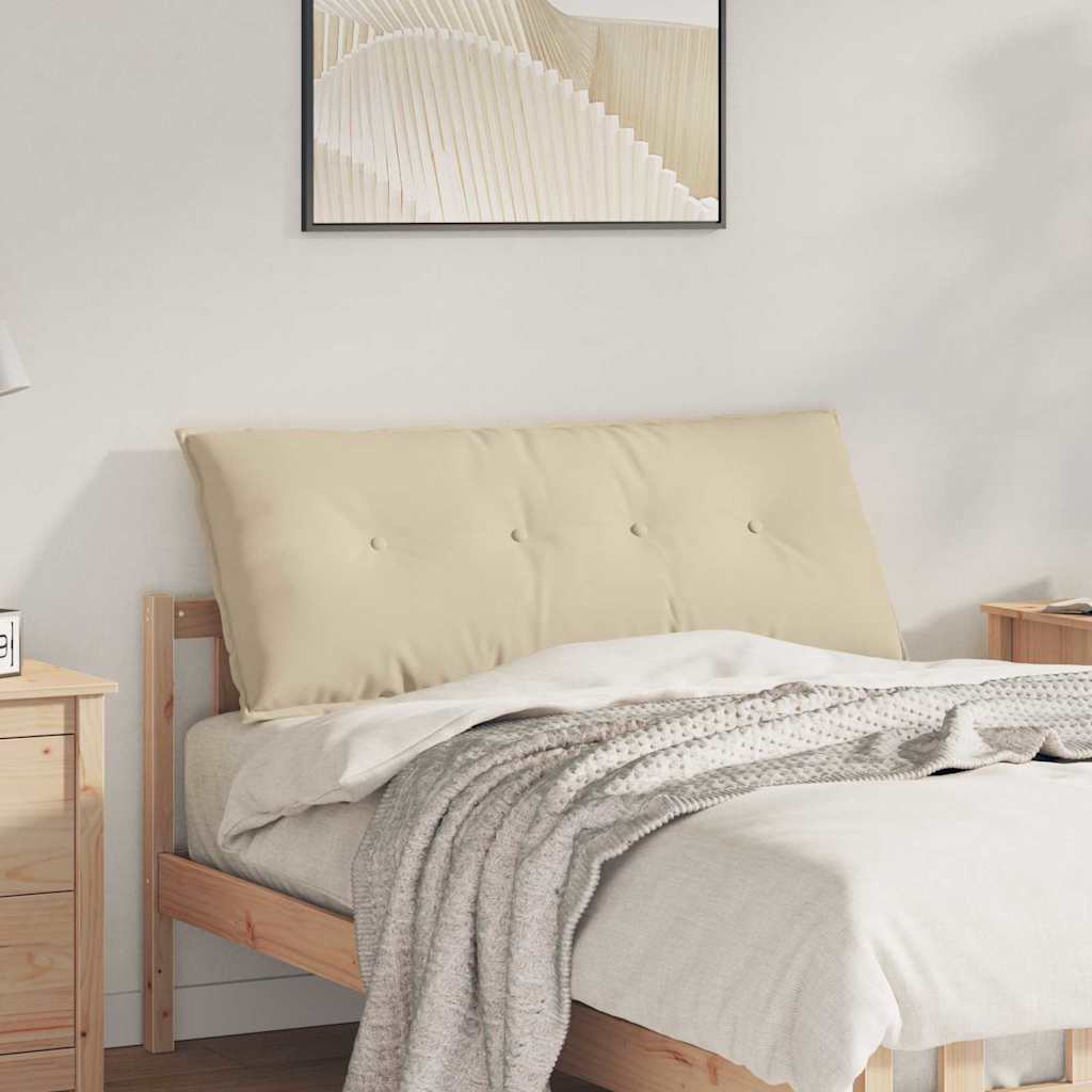 vidaXL Cojín de Espalda Crema 120 x 50 cm Tela de microfibra