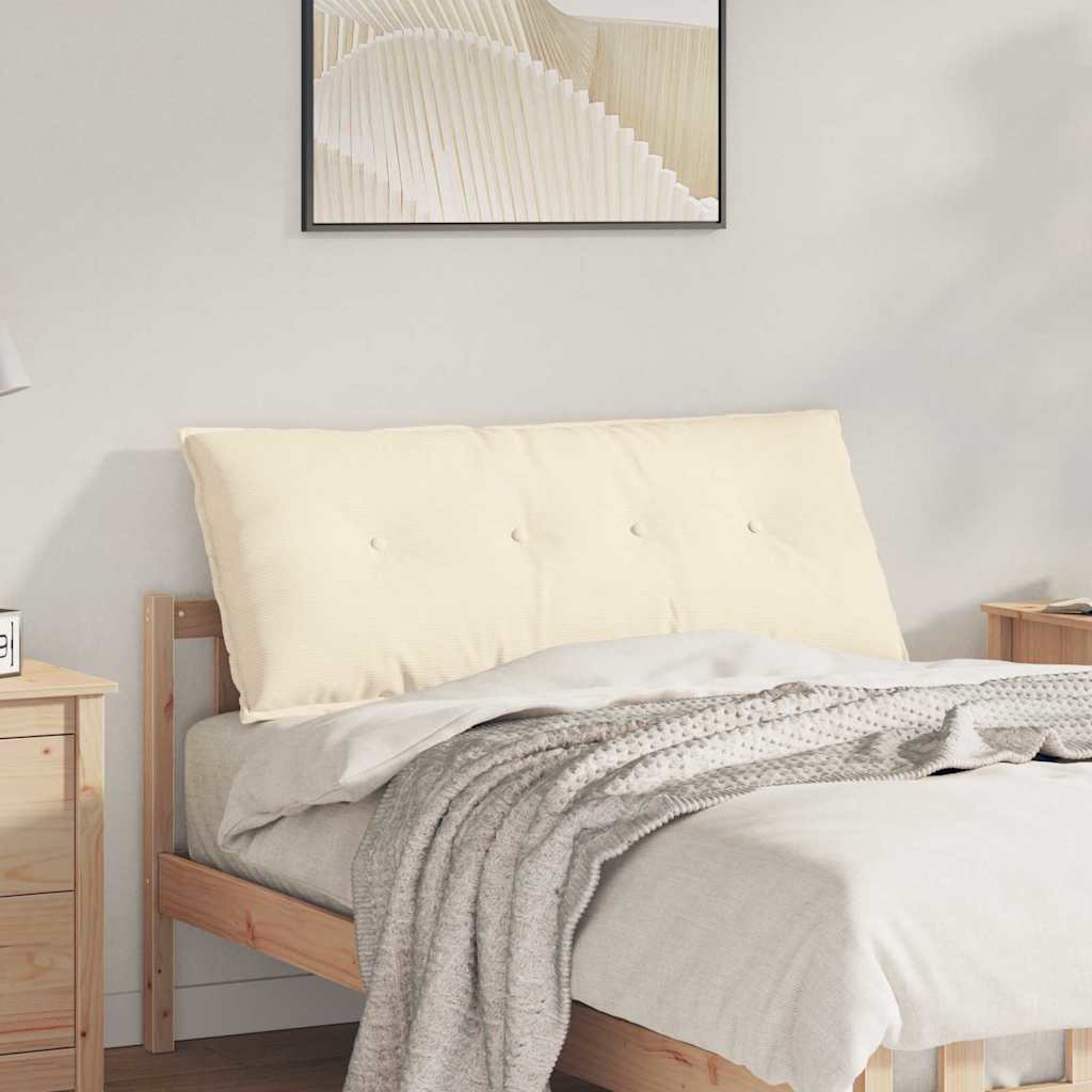 vidaXL Cojín de Espalda Crema 120 x 50 cm Tela de Pana