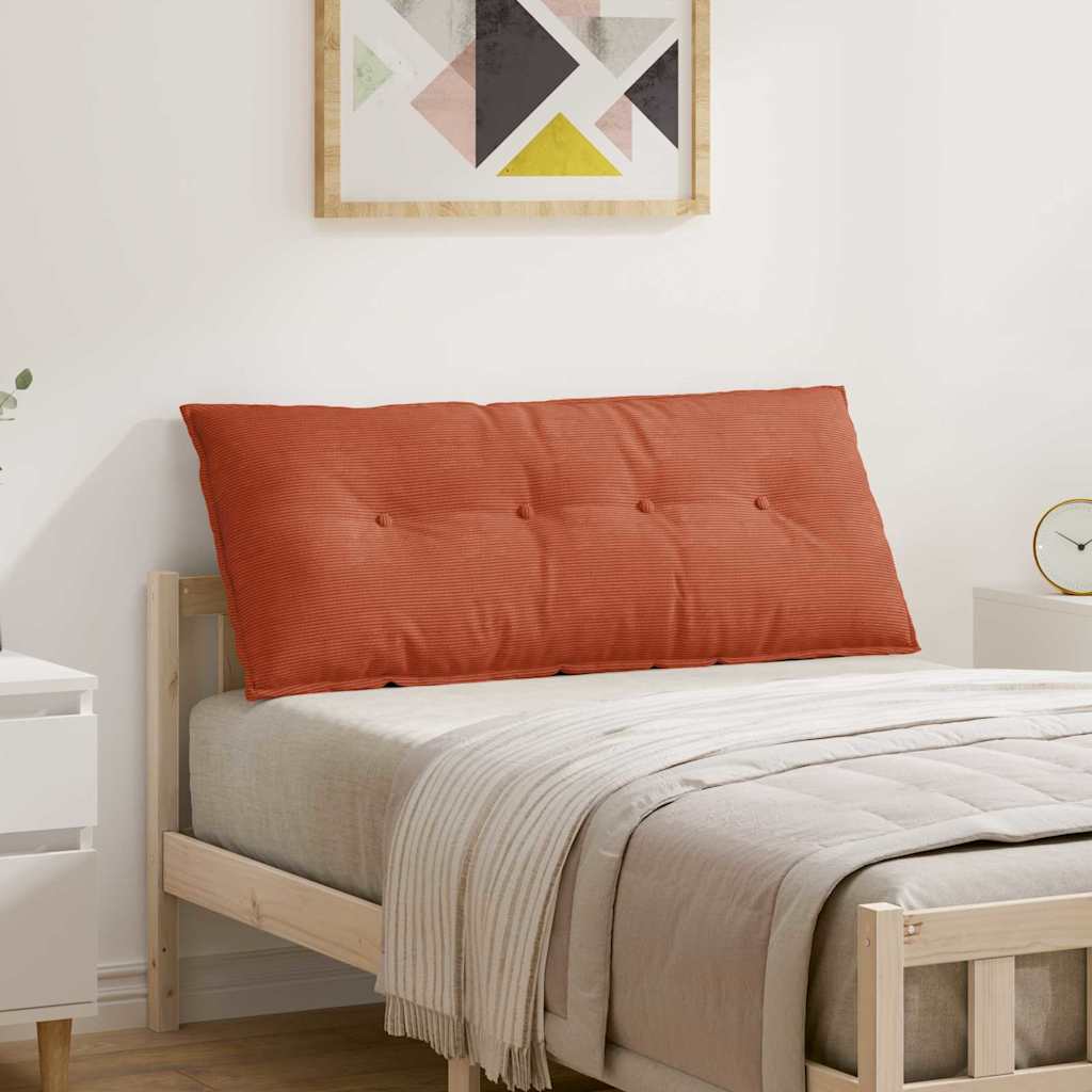 vidaXL Cojín de Espalda Rojo Naranja 120 x 50 cm Tela de Pana