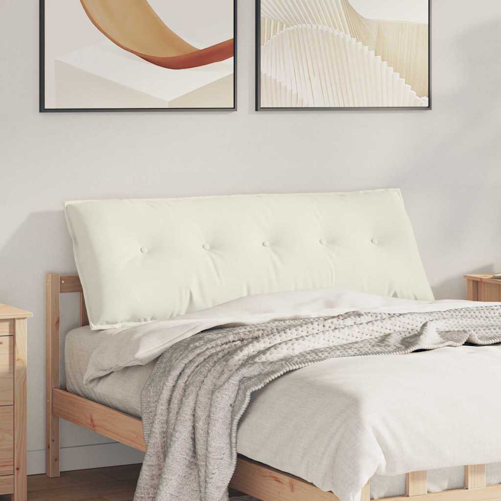 vidaXL Cojín de Espalda Crema 140 x 50 cm Tela de Pana